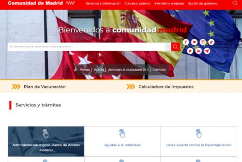 Portal der Autonomen Gemeinschaft Madrid