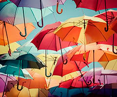 Halpoja ja alkuperäisiä sateenvarjoja