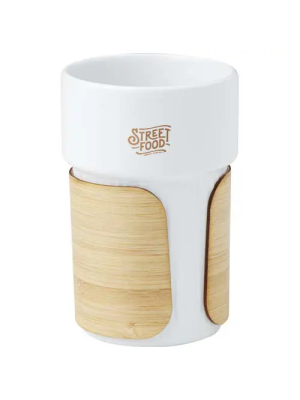 Vaso de 340 ml con funda de bambú 