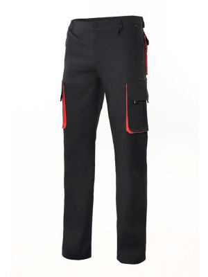 Pantalones de trabajo velilla bicolor multibolsillos 103004 de algodon con impresión vista 1