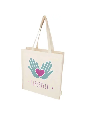 Bolsa Tote de 14 l con refuerzos orgánica de 180 g/m² 