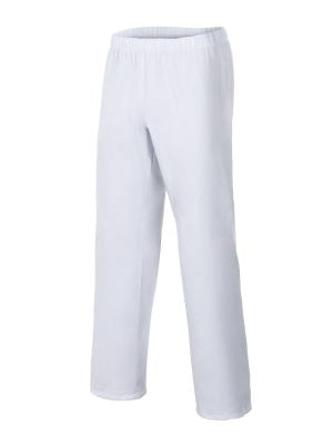 Weiße Pyjama-Hose Velilla mit elastischem Baumwollbund zum Anpassen Ansicht 1