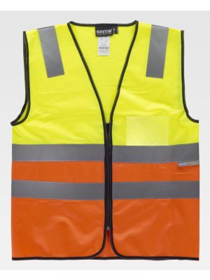 Gilet riflettenti Workteam combinati con nastri riflettenti in poliestere vista 1