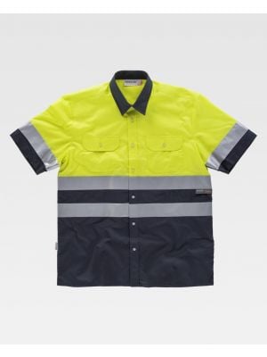 Chemises réfléchissantes Workteam combinées avec mc et 2 poches polyester vue 1