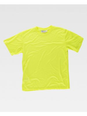 T-shirt in poliestere mc riflettente squadra di lavoro alta visibilità per personalizzare vista 1