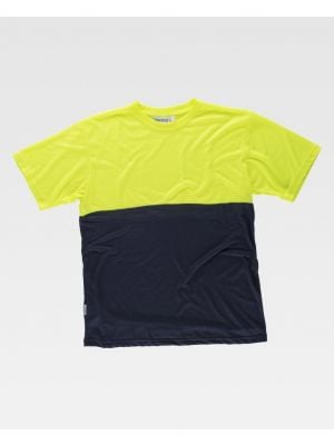 T-shirt riflettenti workteam mc combinate alta visibilità in poliestere vista 1