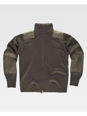 Giacche e giacche da lavoro Workteam giacca in acrilico a maglia spessa con colletto rialzato con stampa a vista 1