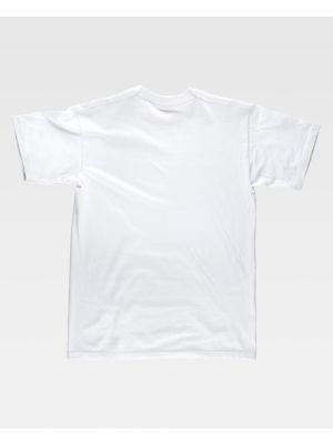 T-shirt de trabalho de equipa de trabalho de manga curta clássica em algodão com estampado visível 1