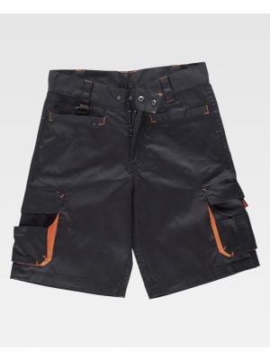 Pantalones reflectantes workteam bermuda combinada con detalles fluorescente de poliÃ©ster vista 1