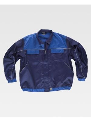 Casacos e casacos de trabalho em equipa casaco de poliéster com costuras contrastantes com estampado visível 1
