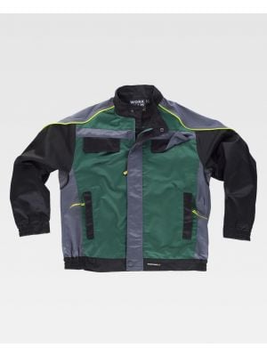 Giacche e giacche da lavoro Workteam giacca tricolore con piping alta visibilità in poliestere vista 1