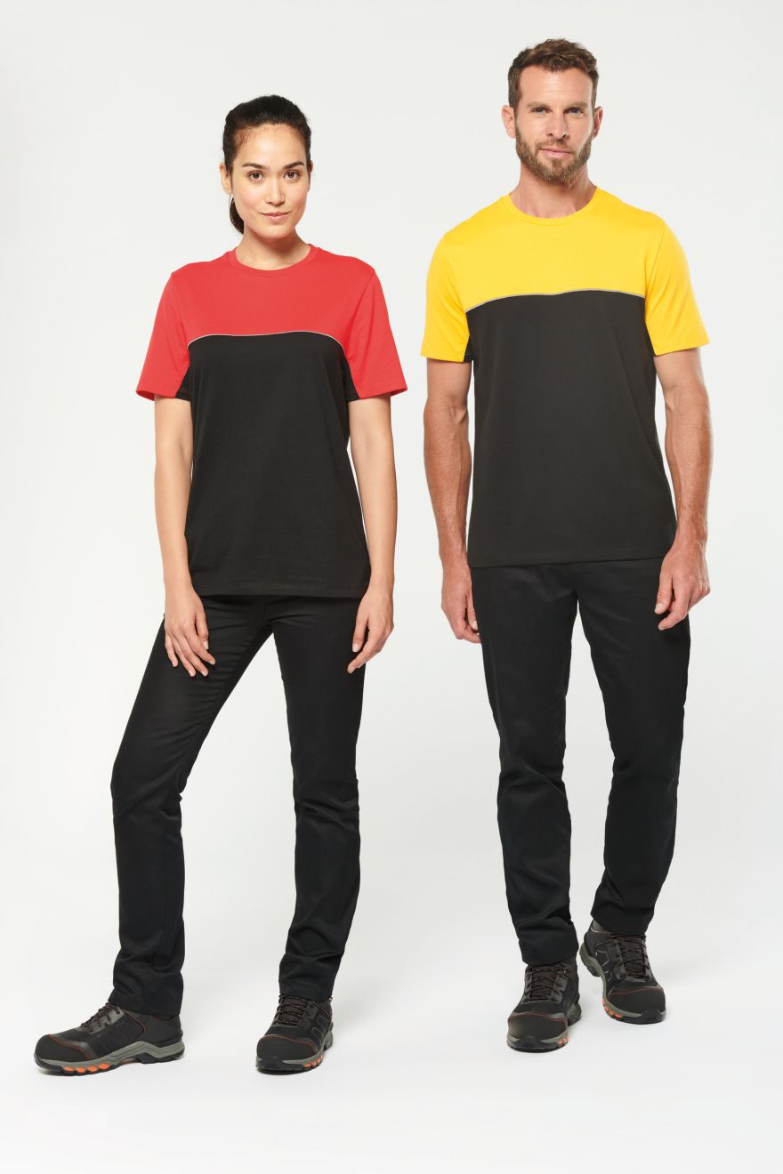 Tofarvet øko-ansvarlig kortærmet T-shirt - Unisex kortærmet