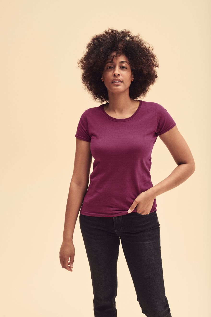 Original-T-skjorte for kvinner (Full Cut 61-420-0) Kortermet