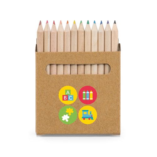 FAREBNÉ. Krabička s 12 farebnými ceruzkami