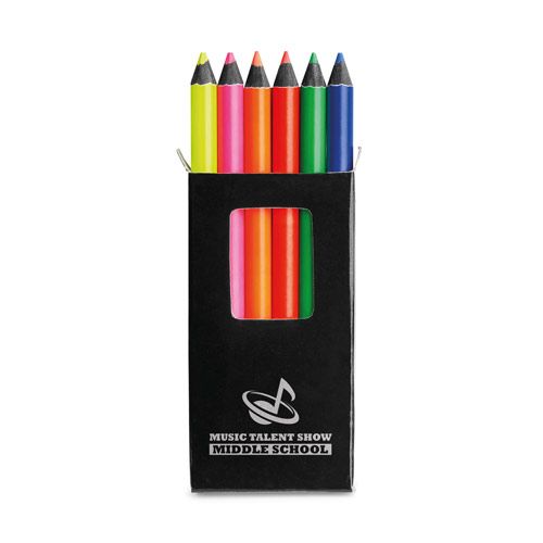 MEMLING. Boîte avec 6 crayons de couleur