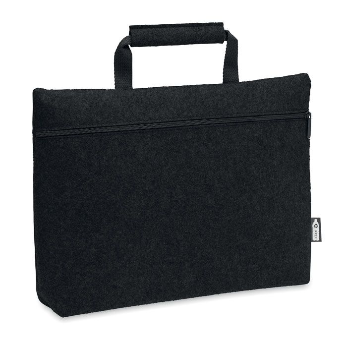 TAPLA RPET felt zippered laptop bag