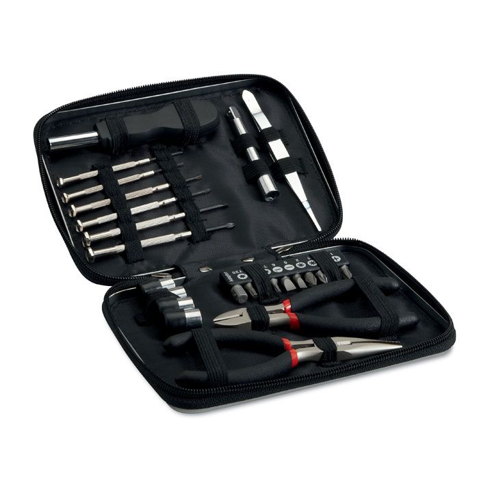 Kit herramientas paul tool set in aluminium case de metal con impresión vista 1