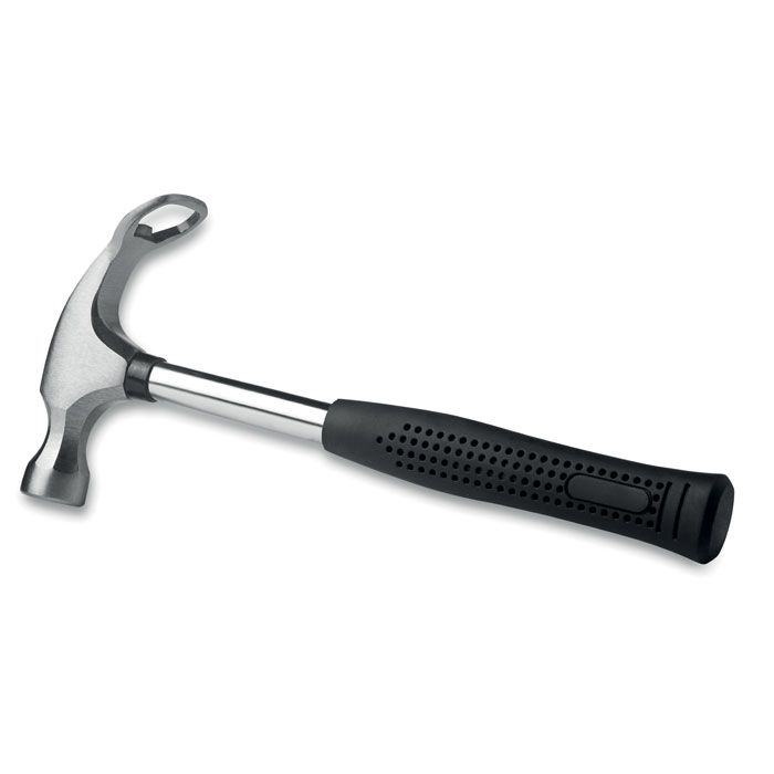 Outils multifonctions marteau bierhammer avec décapsuleur en métal avec logo vue 1