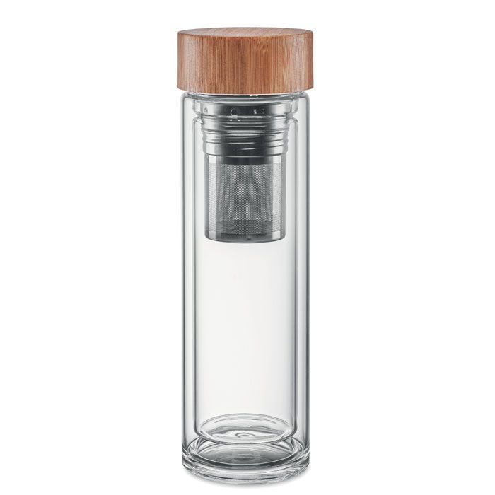 Ekologická sklenená fľaša s čajovým lúhom (420 ml)