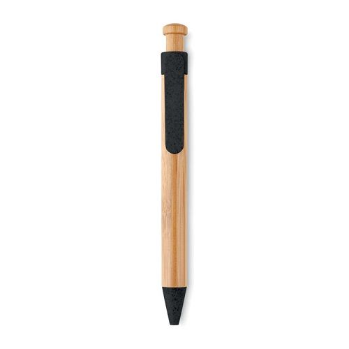 Ekologické bambusové pero s farebným klipom