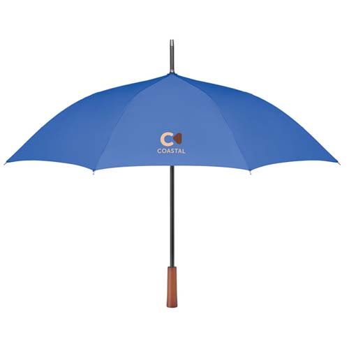 Økologisk pongee paraply RPET 190T 23 med trehåndtak