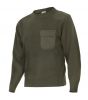 Roba tèrmica per treballar velilla jersei de punt d'acrílic verd caça amb logo vista 1