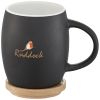 Hearth 400 ml ceramic mug with wooden coaster