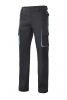 Pantalons de treball velilla bicolor multibutxaques 103004 de cotó negre celeste amb impressió vista 1