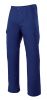 Pantalons de treball velilla folrat multibutxaques de cotó blau amb impressió vista 1