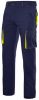 Pantalons de treball velilla stretch bicolor multibutxaques de polièster blau marí groc fluor amb impressió vista 1