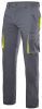 Pantalons de treball velilla stretch bicolor multibutxaques de polièster gris groc fluor amb impressió vista 1