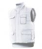 Armilles de treball velilla armilla encoixinada multibutxaques de polièster blanc vista 1