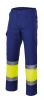 Pantalons reflectors velilla folrat bicolor alta visibilitat de cotó groc fluor blau vista 1