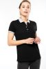 Kortermet tofarget piké-poloskjorte for kvinner