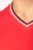 Pikéstrikket T-skjorte for menn med V-hals Korte ermer