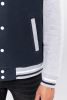 Unisex baseballová bunda s dlouhým rukávem a kapucí