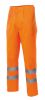 Pantalons reflectors velilla alta visibilitat 160 de cotó taronja fluor vista 1