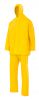 Mussols i paravents velilla vestit de pluja dues peces amb caputxa de PVC groc vista 1