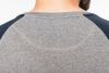 Tvåfärgad tröja i ekologisk bomull Raglanärmar med rund hals för män Långa ärmar
