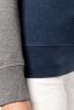 Zweifarbiges Damen-Sweatshirt BIO mit Rundhalsausschnitt und Raglanärmeln Langärmel