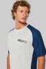 Tvåfärgad padel t-shirt med raglanärmar för män