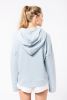 Lounge sweatshirt i ekologisk bomull med huva för kvinnor Långa ärmar