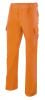 Spodnie robocze welurowe z wieloma kieszeniami z 6 pomarańczowymi kieszeniami poliestrowymi do personalizacji widoku 1