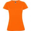 T shirts sport roly montecarlo woman polyester orange fluo imprimé image 1