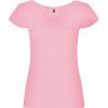 Samarretes màniga curta roly guadalupe dona de 100% cotó rosa clar amb logo vista 1