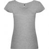 Camisetas manga corta roly guadalupe mujer de 100% algodón gris vigoré con logo vista 1