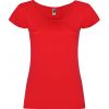 Samarretes màniga curta roly guadalupe dona de 100% cotó vermell amb logo vista 1