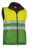 Armilles reflectores valent alta visibilitat amb butxaques de polièster groc fluor verd primavera amb logo vista 1