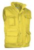 Armilles de treball valent armilles multibutxaques blanques de cotó groc vista 1
