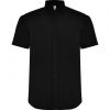 Camisas manga corta roly aifos de poliéster negro para personalizar vista 1